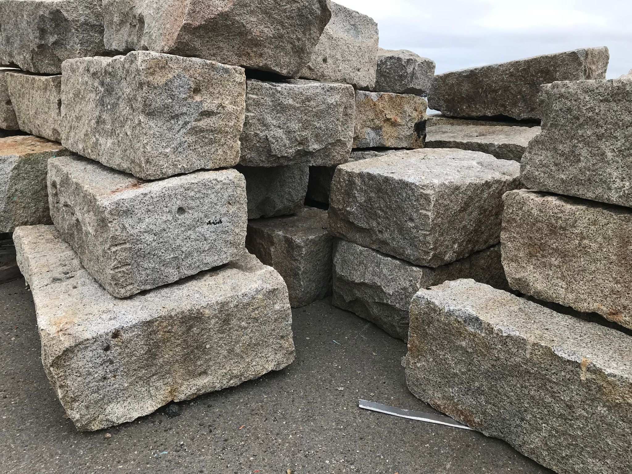 Reclaimed Granite Bridge Blocks - Retaining Walls