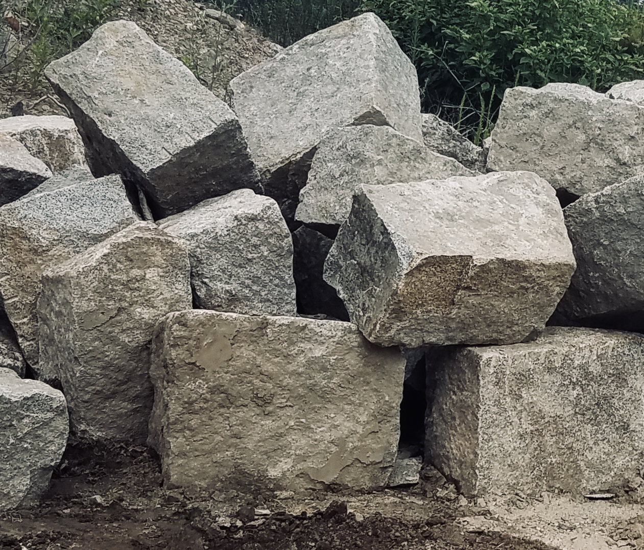 Reclaimed Granite Block - Benches and Seating